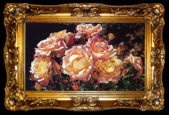 framed  unknow artist Still life floral, all kinds of reality flowers oil painting  183, ta009-2